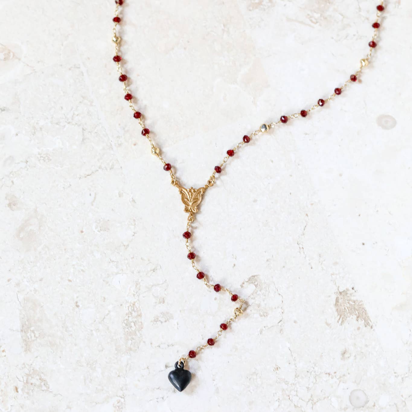 The Dark Valentine Lariat Necklace | Gothic Necklace