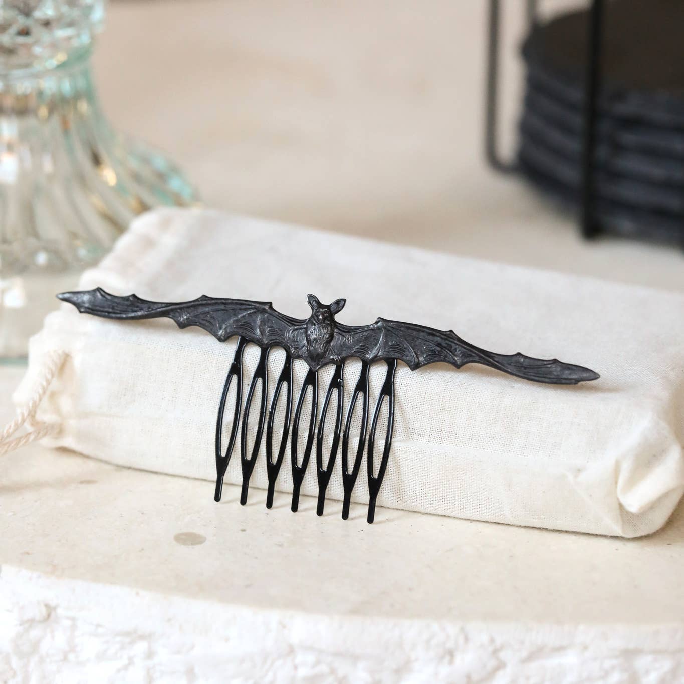 Nocturne Bat Hair Comb | Gothic Hair Accessory
