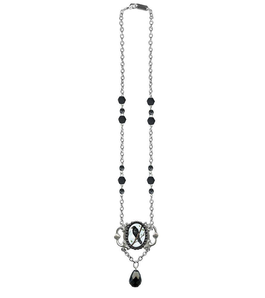 The Raven's Relic Necklace | Gothic Raven Necklace