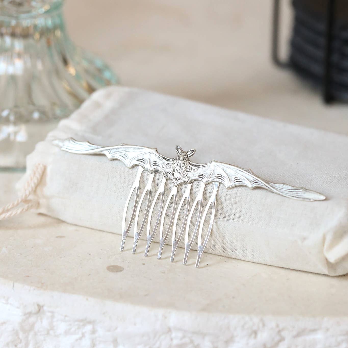 Nocturne Bat Hair Comb | Gothic Hair Accessory