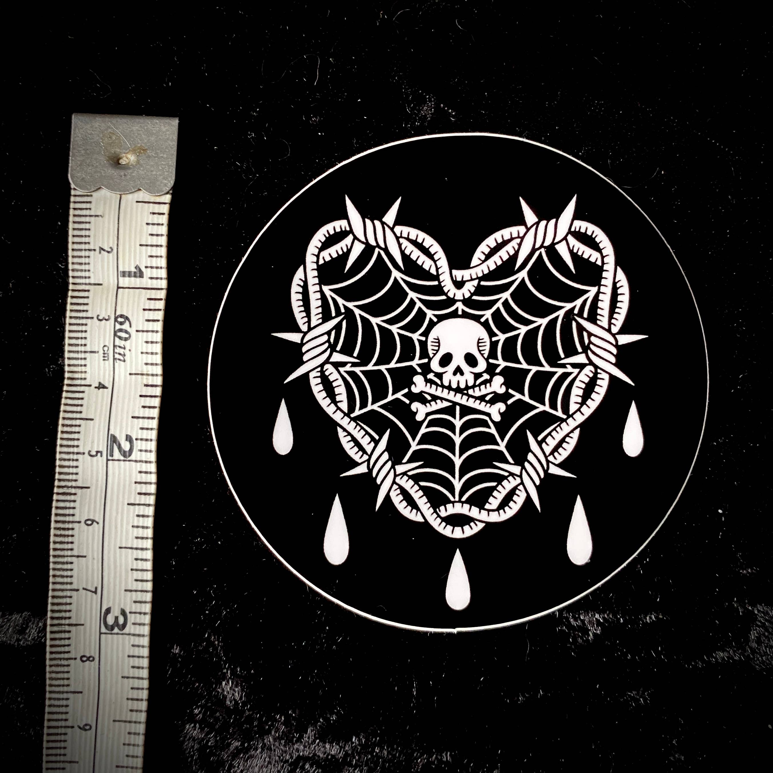 Bleeding Heart Sticker: Waterproof, Spooky Crying Goth Art