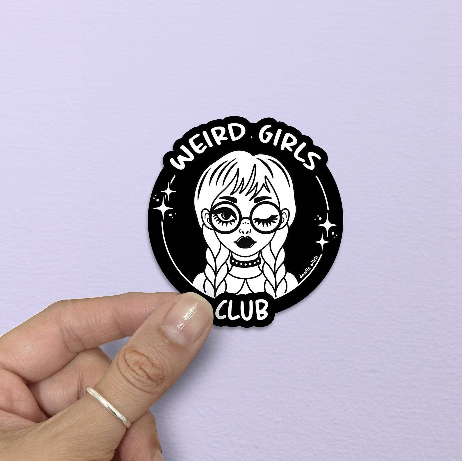Weird Girls Spooky Witch Emo Sticker