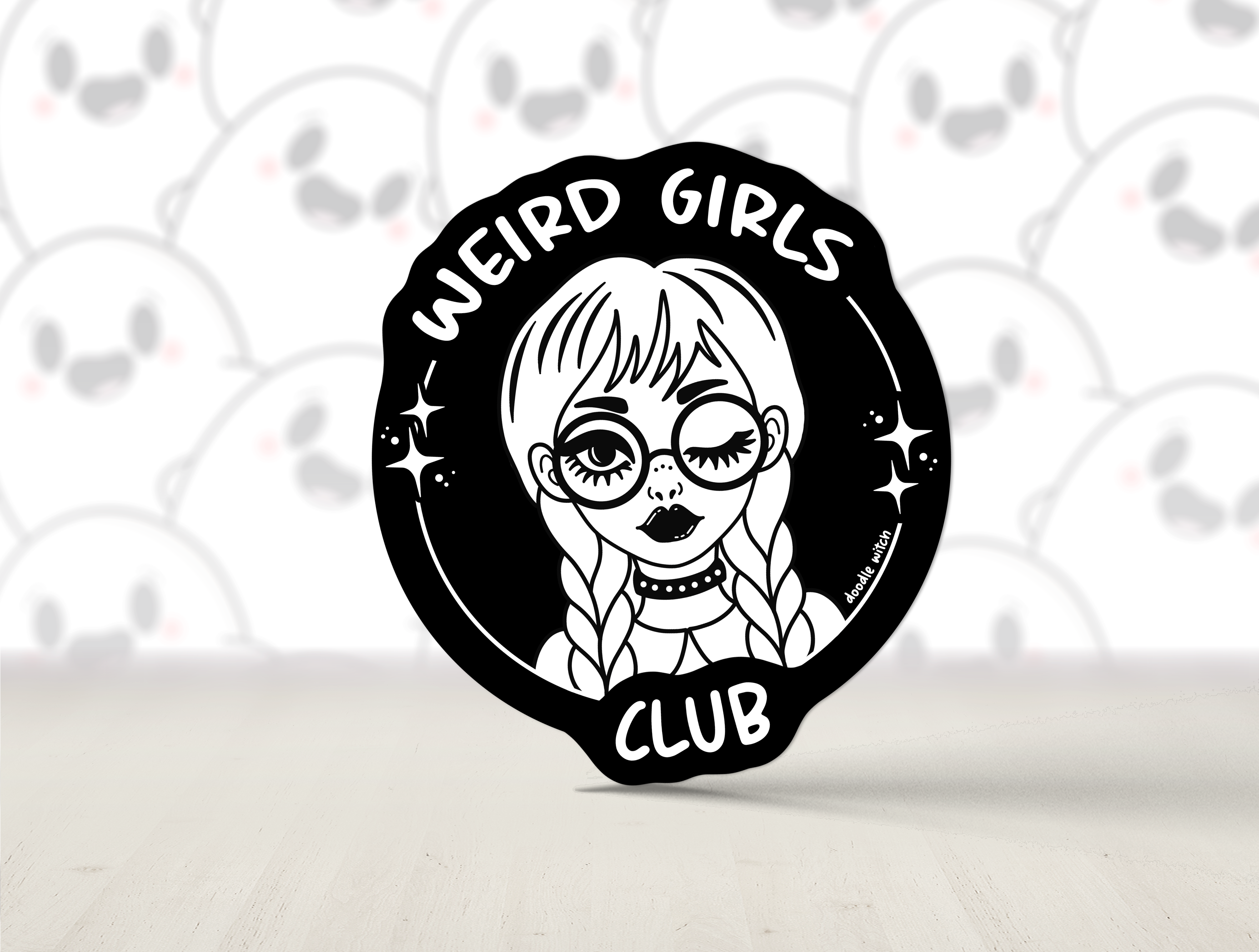Weird Girls Spooky Witch Emo Sticker