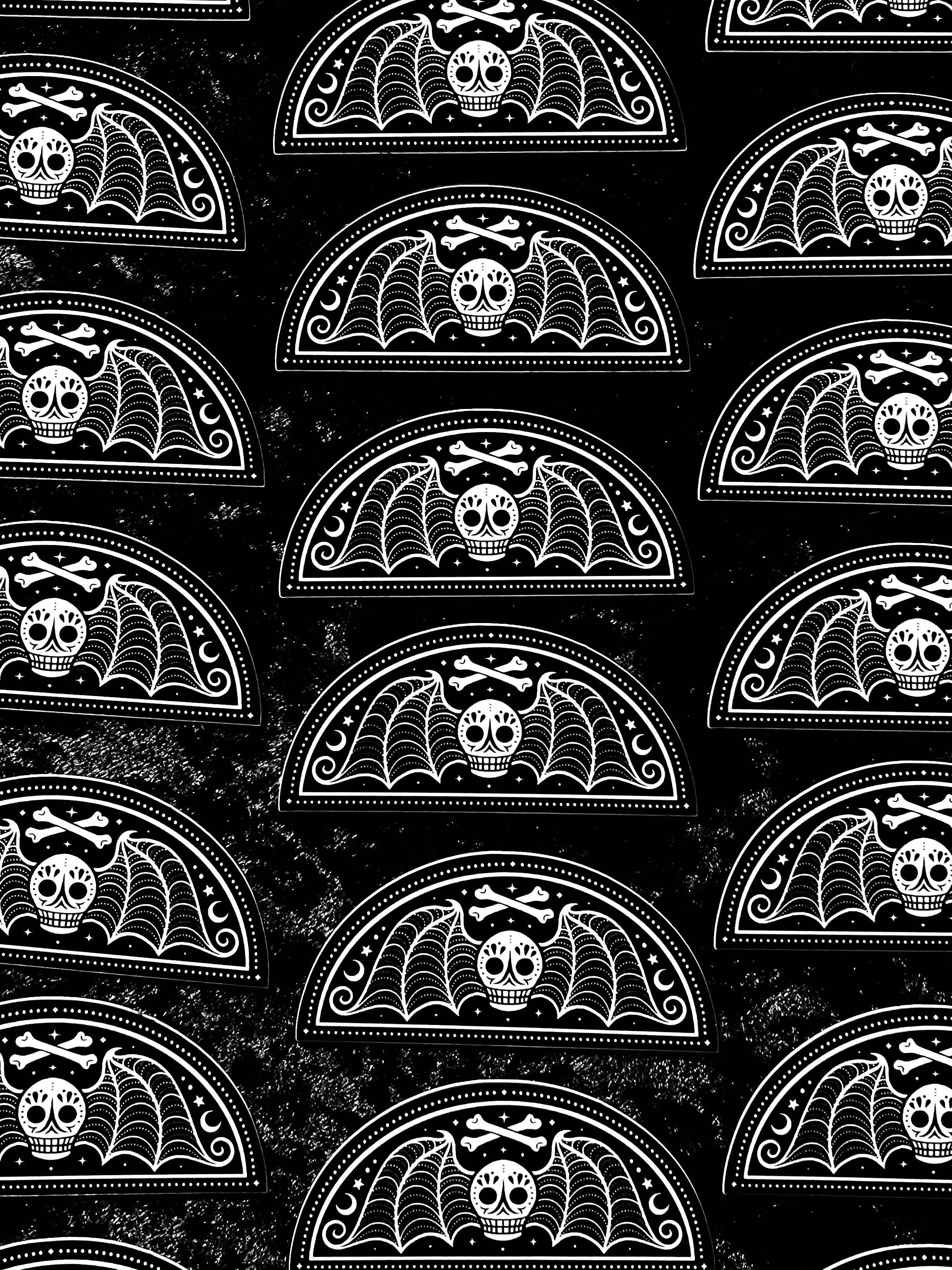 Death's Head Sticker: Waterproof, Spooky Whimsical Gothic