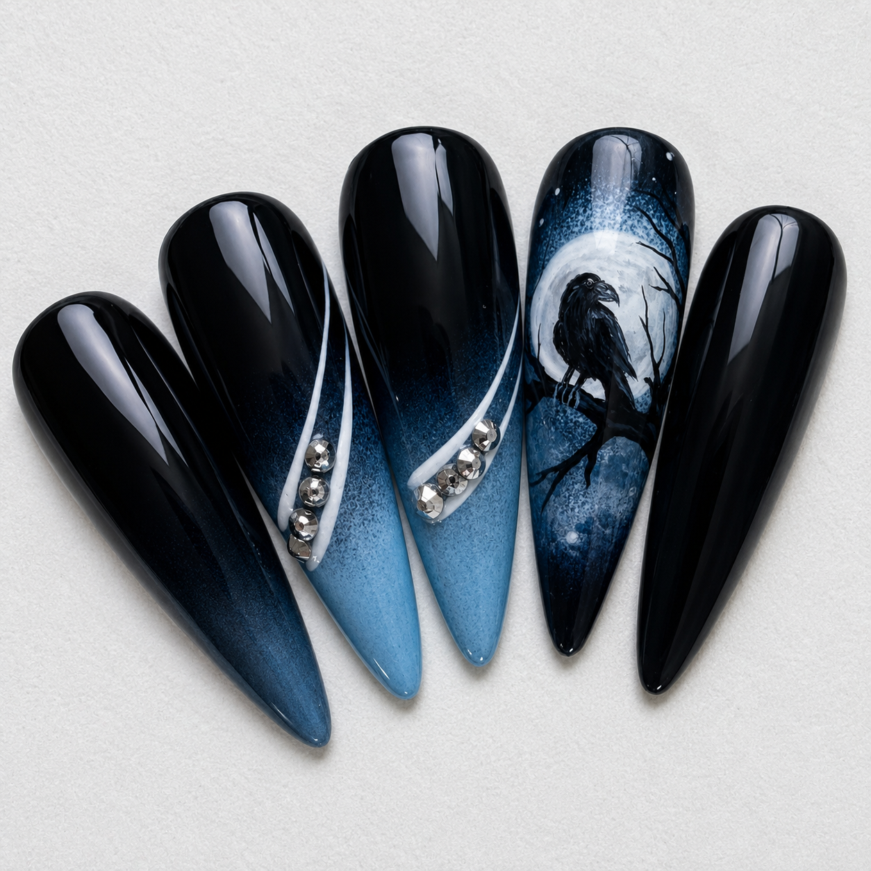 House of Ravens | Luxury Hand-Painted Gothic Press-On Nails