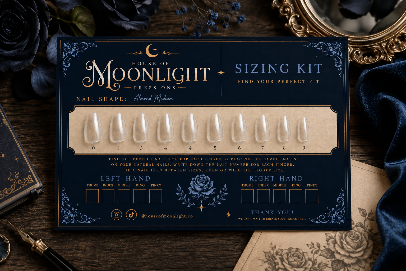 Moonlight Press Ons Luxury Sizing Kit