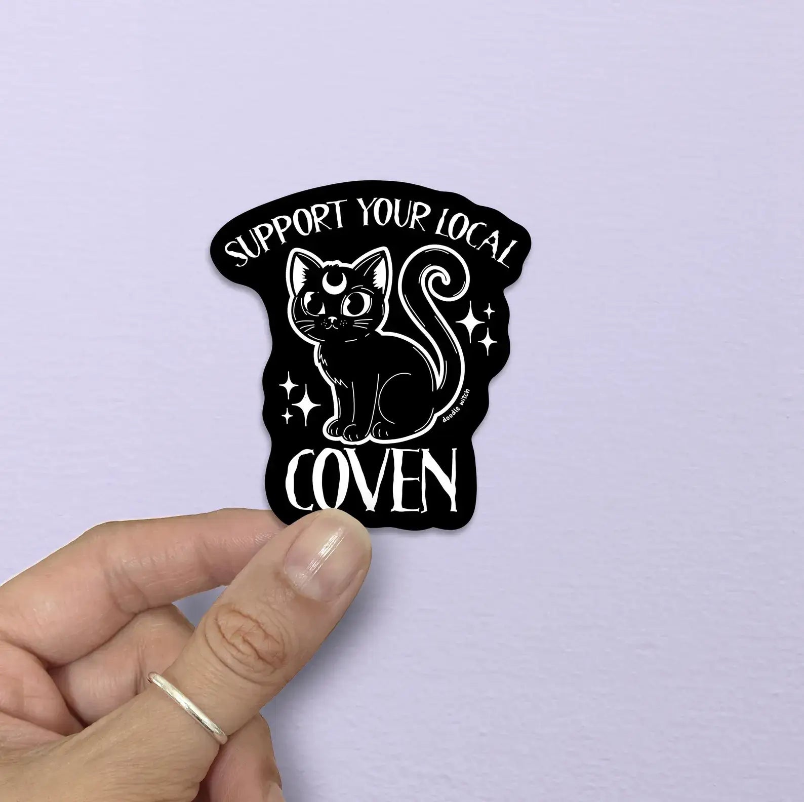 Support Your Local Coven Witch Sticker