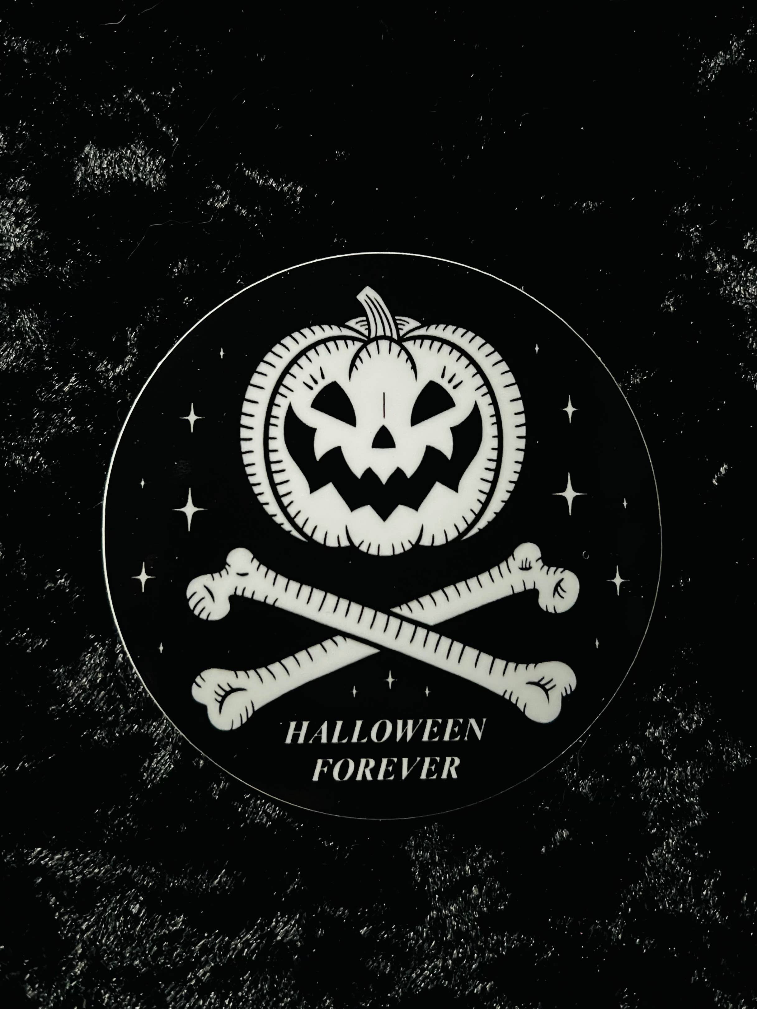 Halloween Forever Sticker: Waterproof, Spooky Whimsical Goth