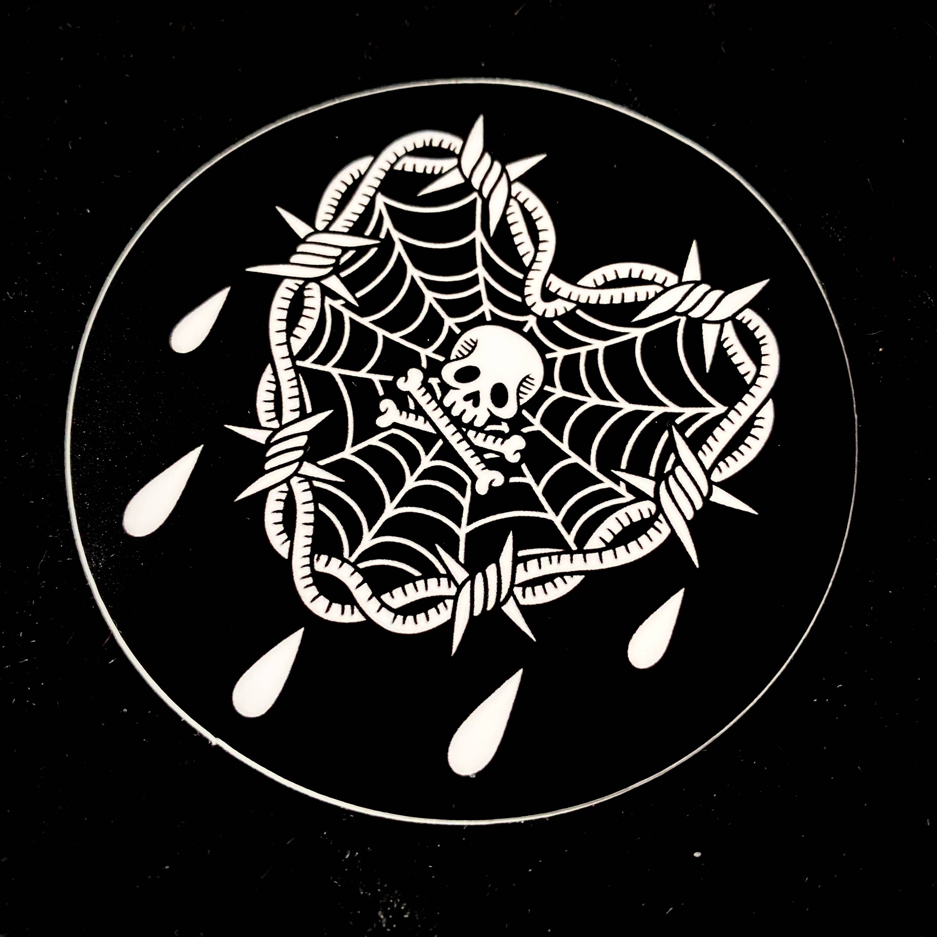 Bleeding Heart Sticker: Waterproof, Spooky Crying Goth Art