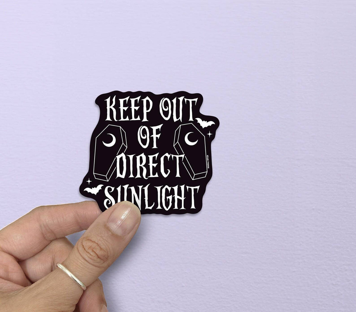 Keep out of Sunlight Sticker, Goth Witch Stickers