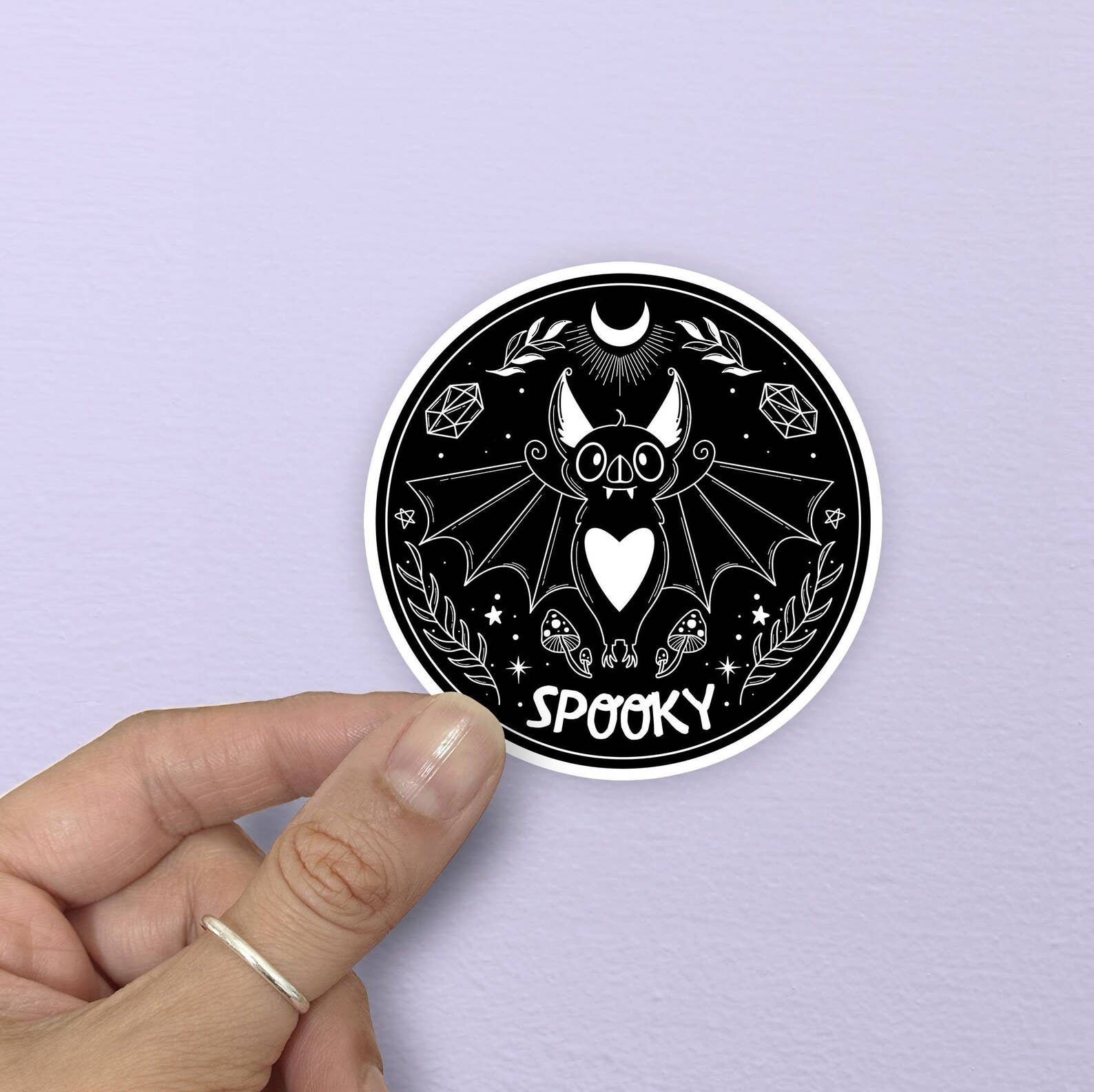 Spooky Bat Sticker, Spooky Season Sticker, Bat Lover Sticker